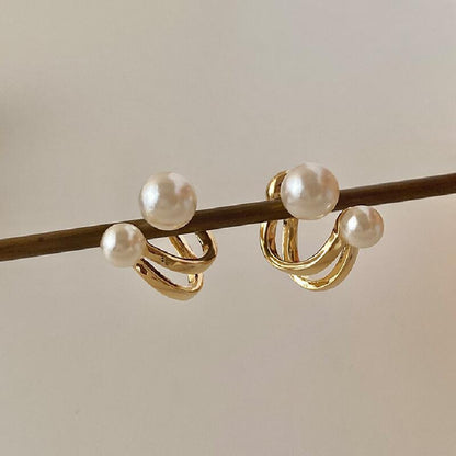 Pearl Earrings Women's French