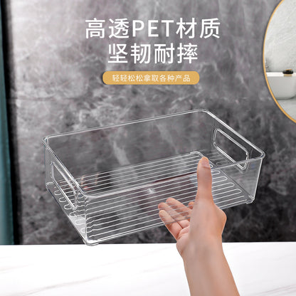 PET Transparent Storage Box, Refrigerator Organizer, Desktop Organizer