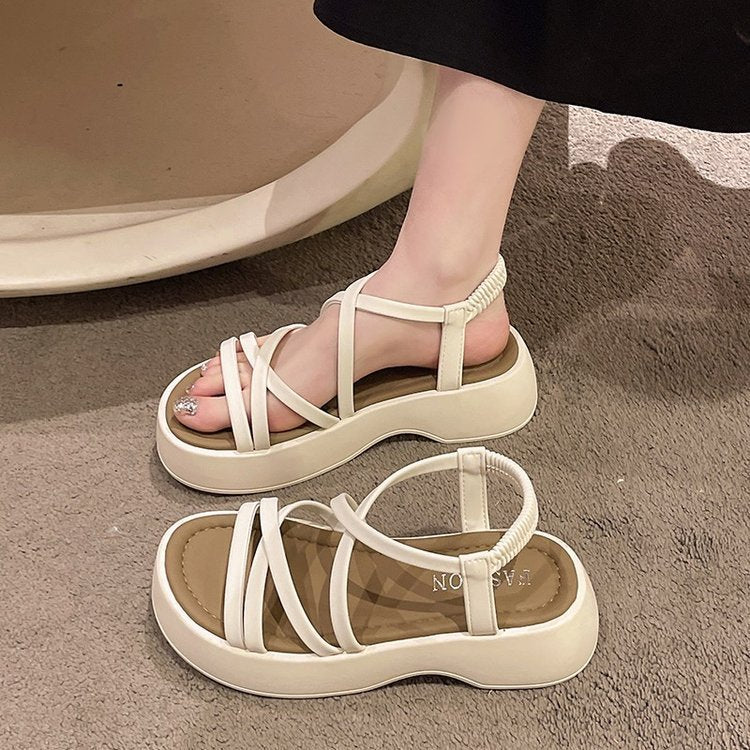 Platform muffin sandals women