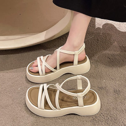 Platform muffin sandals women