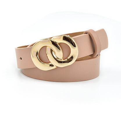 Button Belt Women's Jeans Versatile