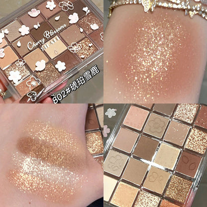 Paleta de sombras de ojos Sakura Dance de 20 colores