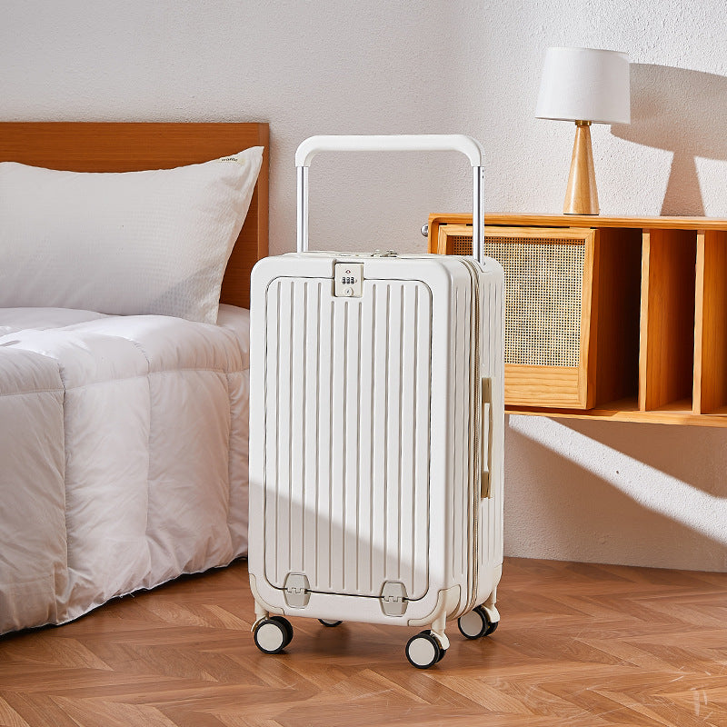 Front open suitcase universal wheel