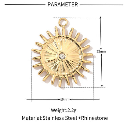 Star Sun Titanium Steel Necklace Pendant ins