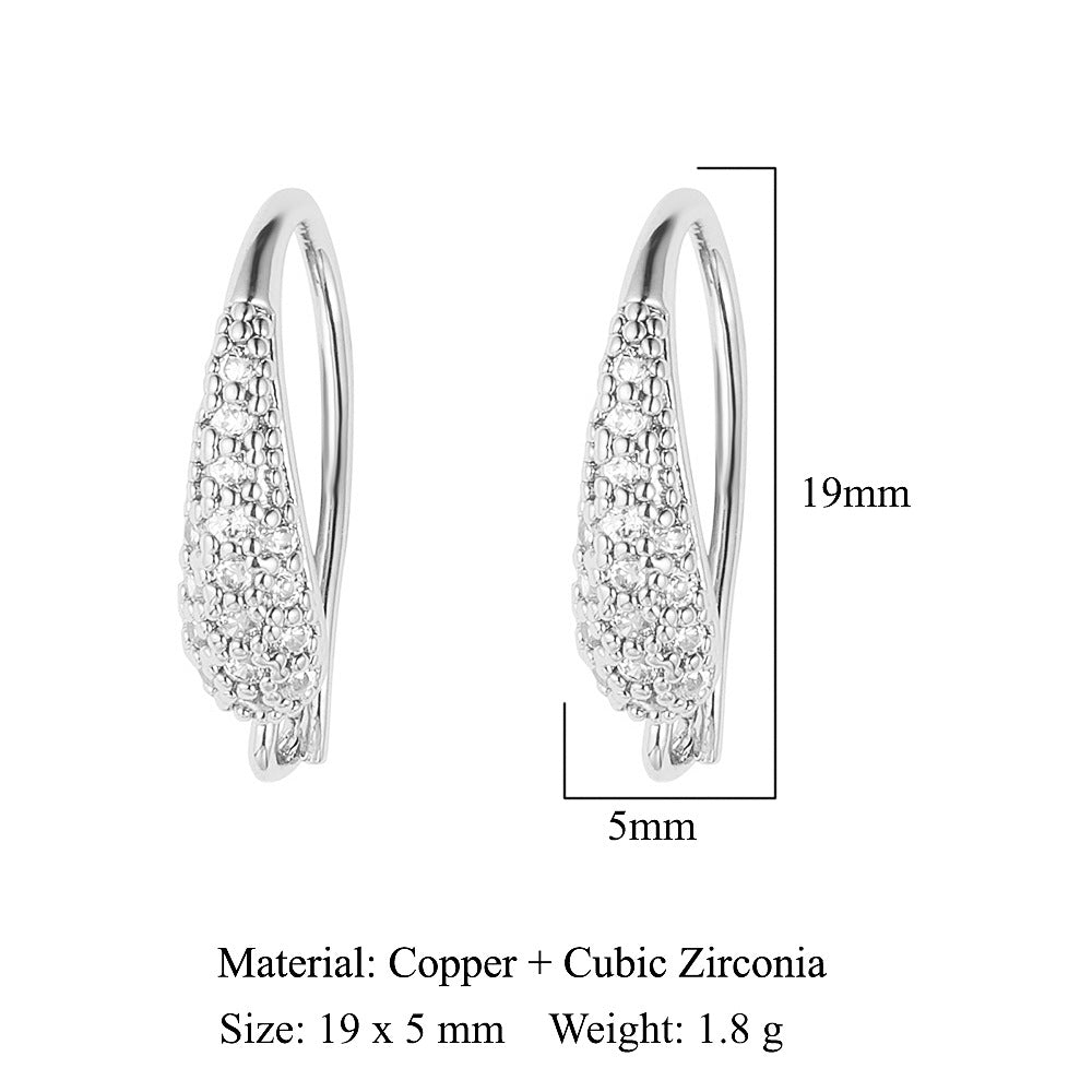 Water drop bee butterfly women's copper ear buckle