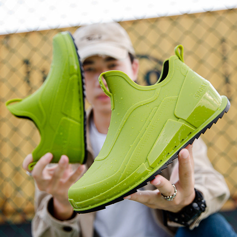 Rain shoes men's platform wear-resistant and non-slip
