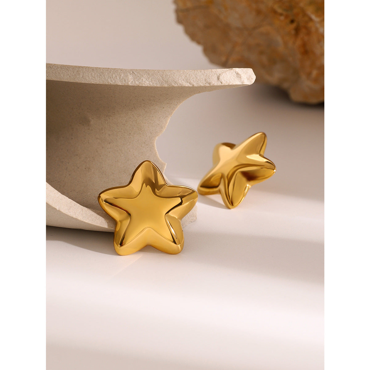 Star Titanium Steel Earrings