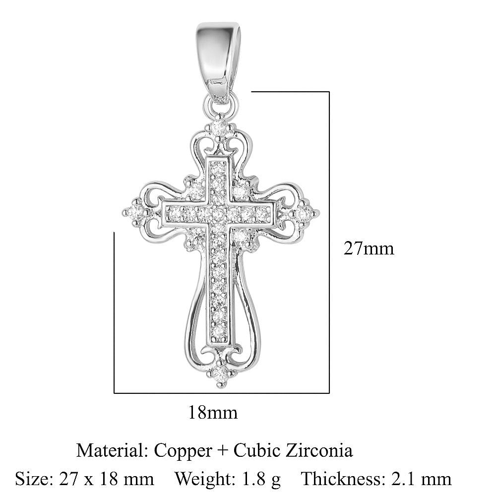 3 pcs/bag, Blessed Virgin Sun Eye Copper Zircon Pendant.