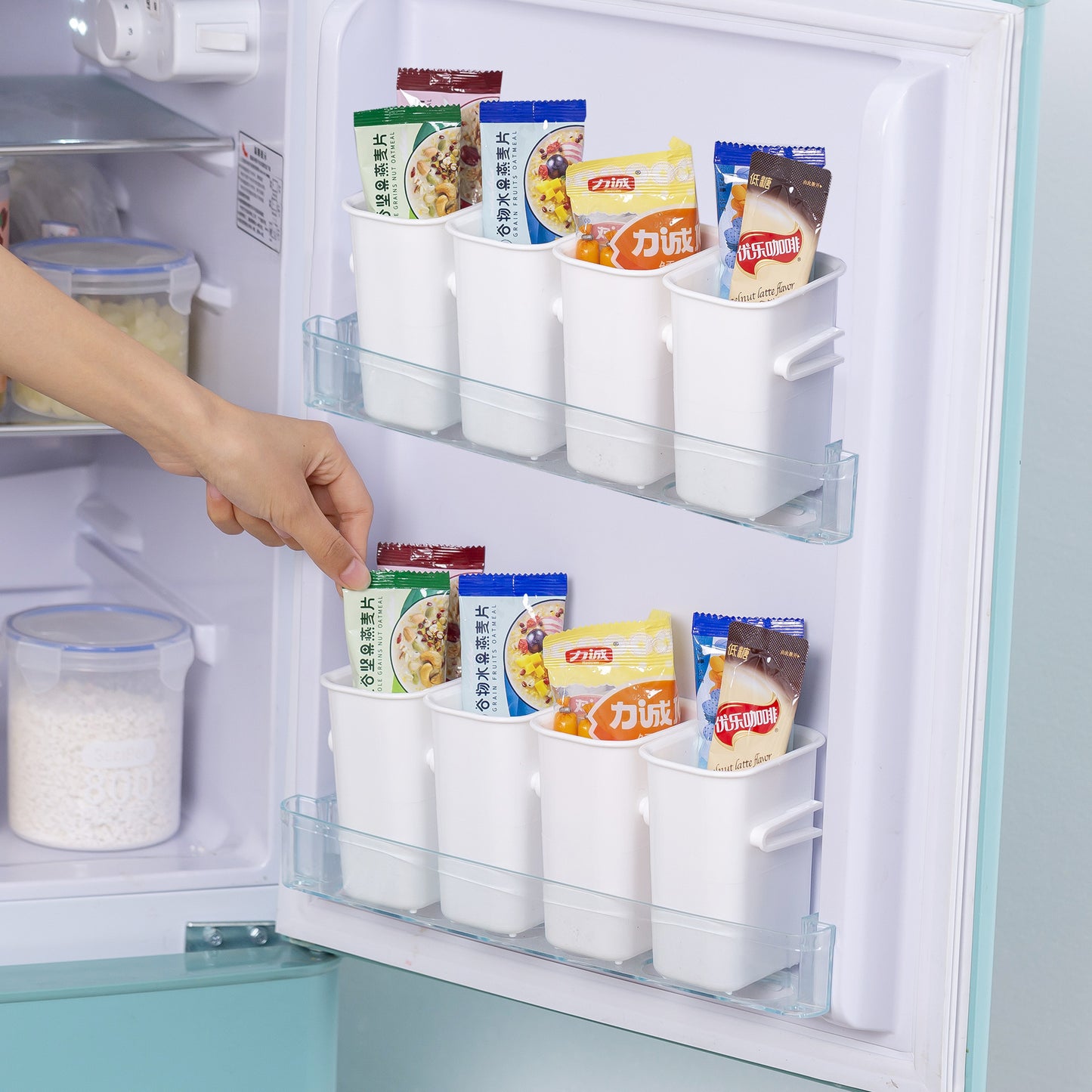 Organizador de categorización de alimentos para refrigeradores 