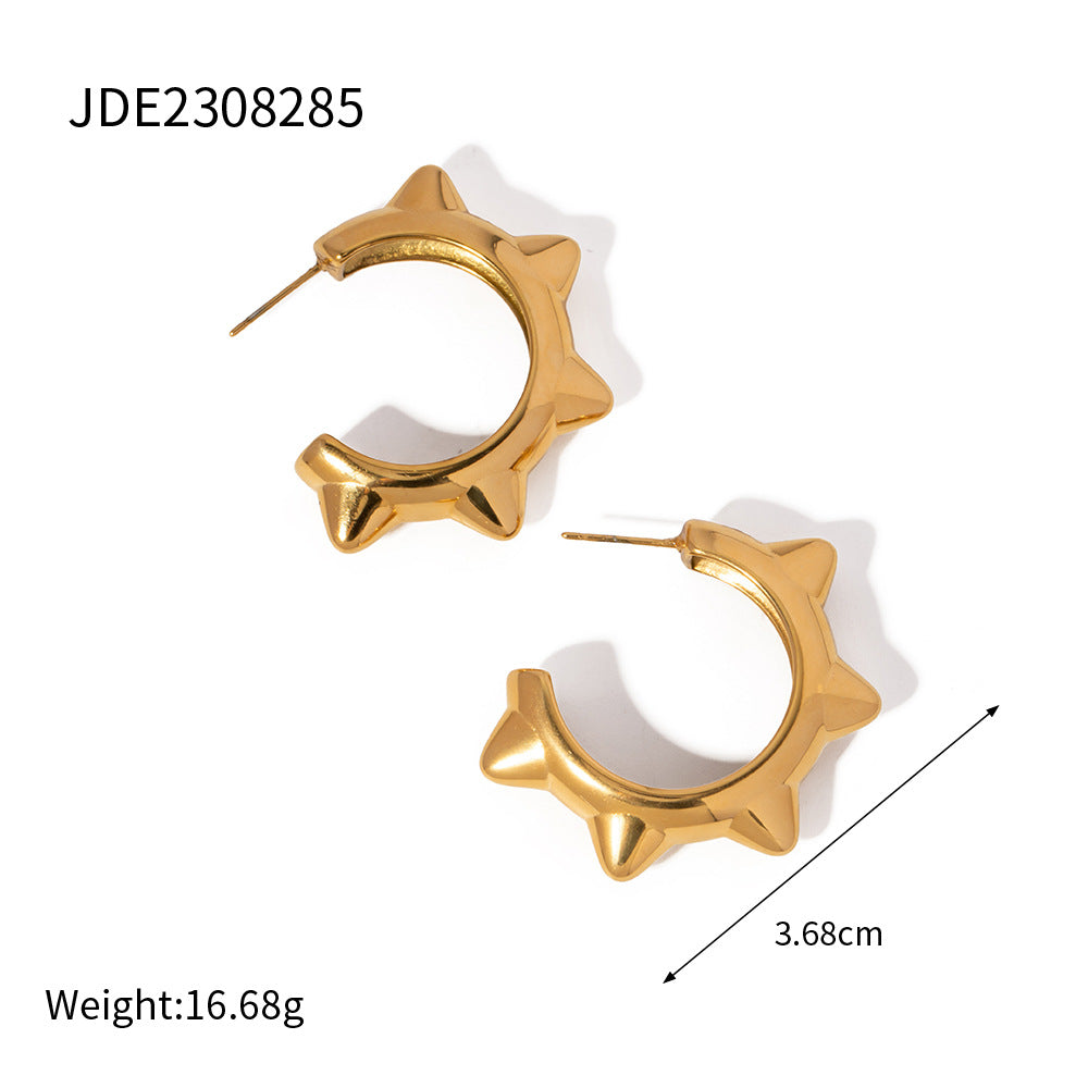 Titanium steel punk earrings