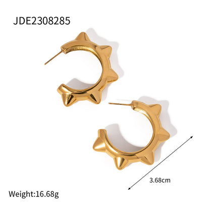 Titanium steel punk earrings