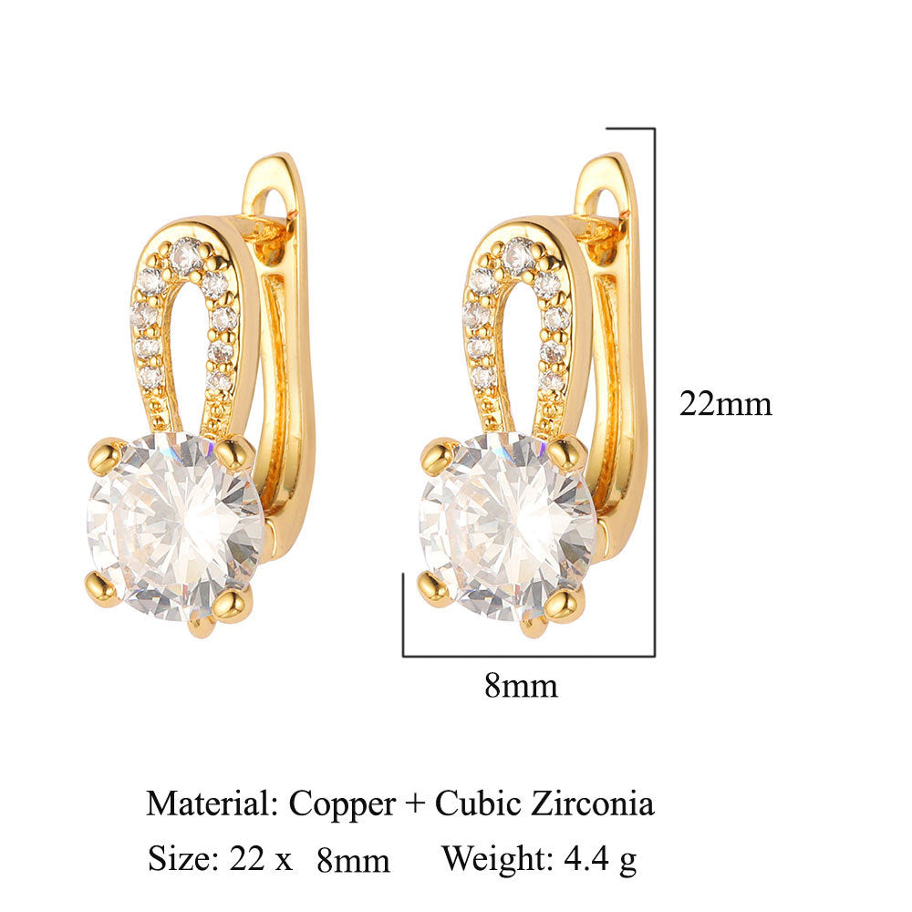 Round shell women's ear buckle