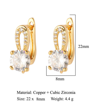Round shell women's ear buckle