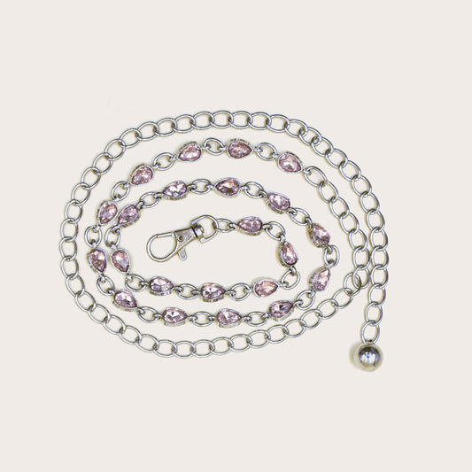 hot sale Belt chain female metal rhinestone