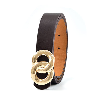 Button Belt Women's Jeans Versatile