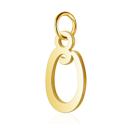 20 pcs/pack gold English letter titanium steel DIY pendant