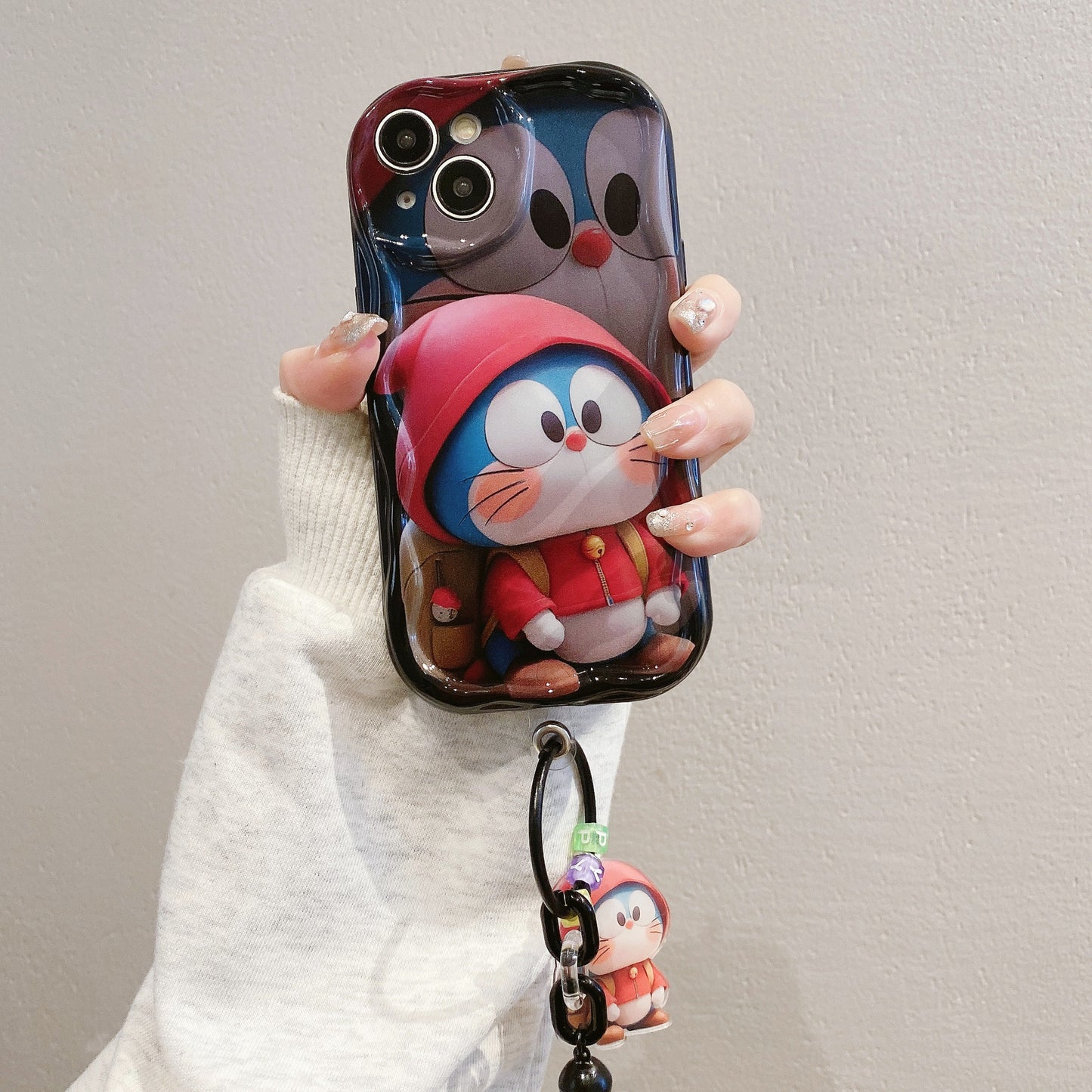 Apple 15 Pro 3D Wave Cute Doraemon iPhone 12 Full Cover