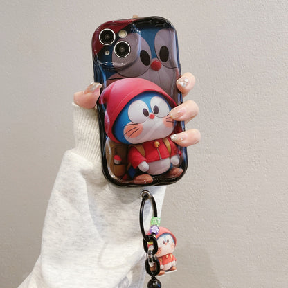 Apple 15 Pro 3D Wave Cute Doraemon iPhone 12 Full Cover