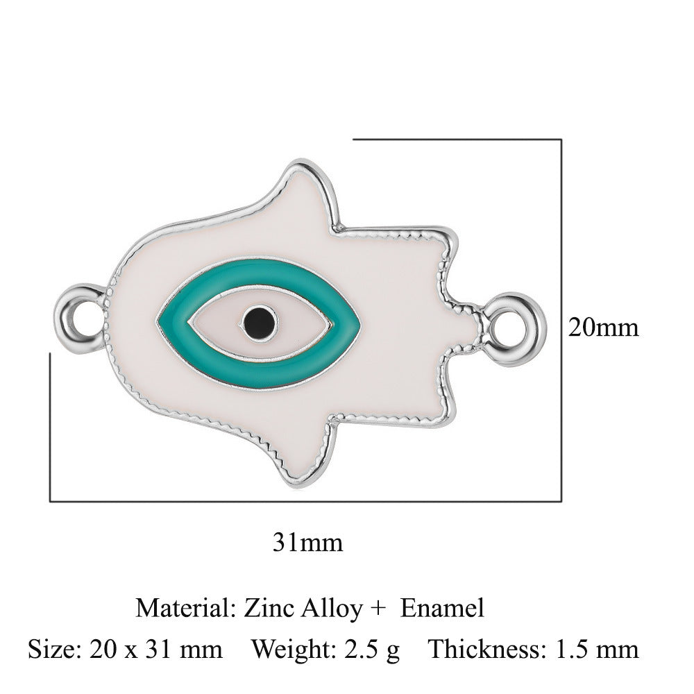 5 pcs/bag, palm eye, alloy necklace, earrings, pendant.