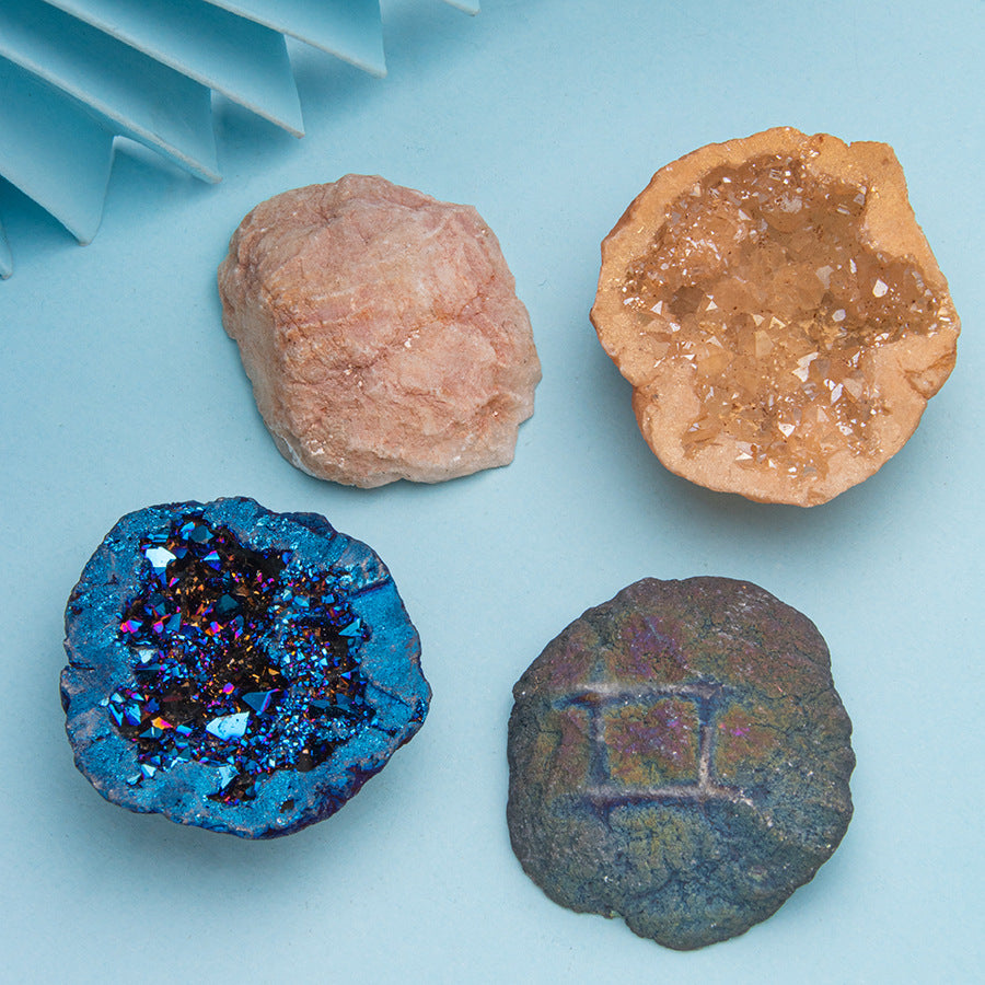 Crystal Cave Treasure Bowl Electroplating Colored Plaything Ornaments