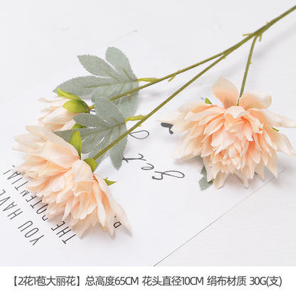 Champagne color rose artificial flower arrangement plastic flower