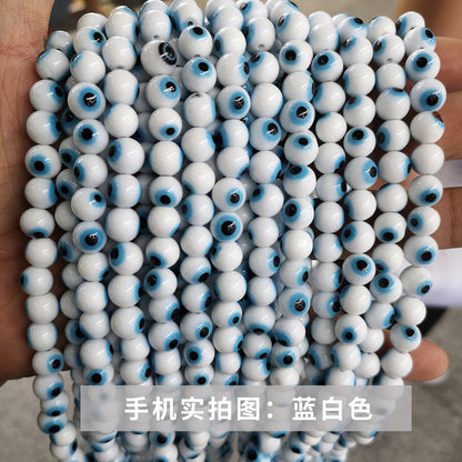 Glazed eye loose beads