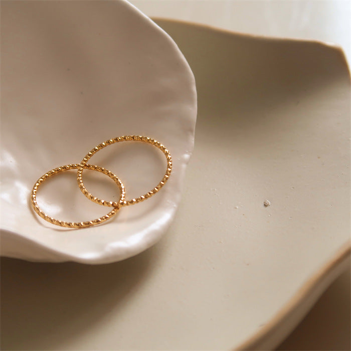 Titanium Steel Twist Stackable Thin Women's Ring — Fade-Resistant