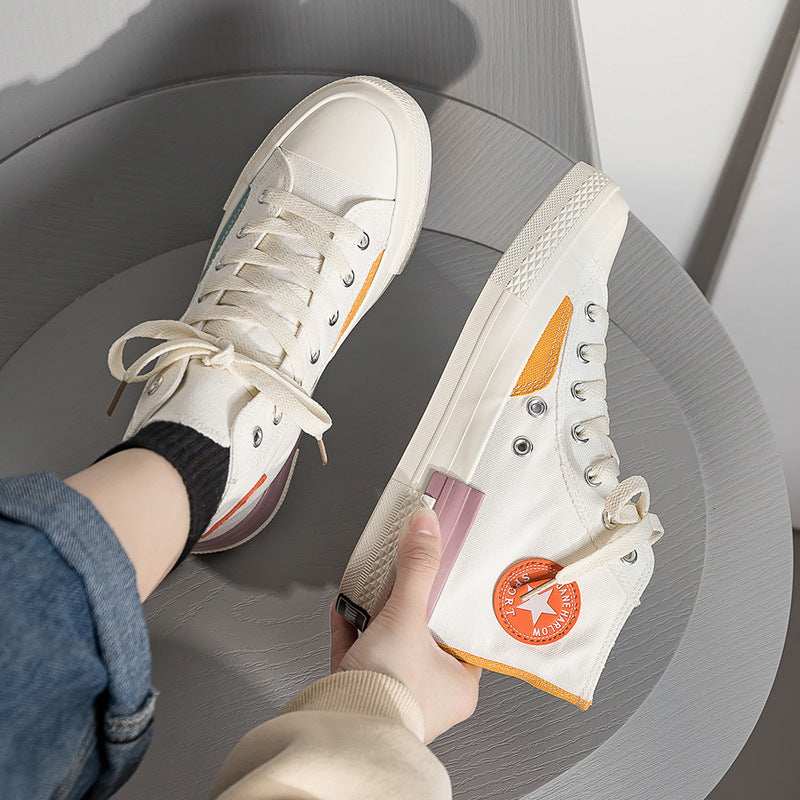 Canvas shoes nv contrast color casual sneakers