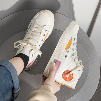 Canvas shoes nv contrast color casual sneakers