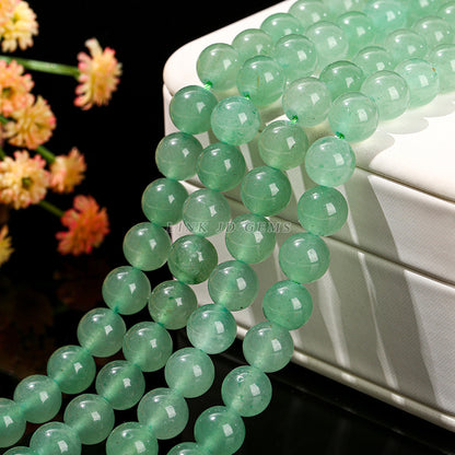 Green jade beads round beads wholesale work in progress