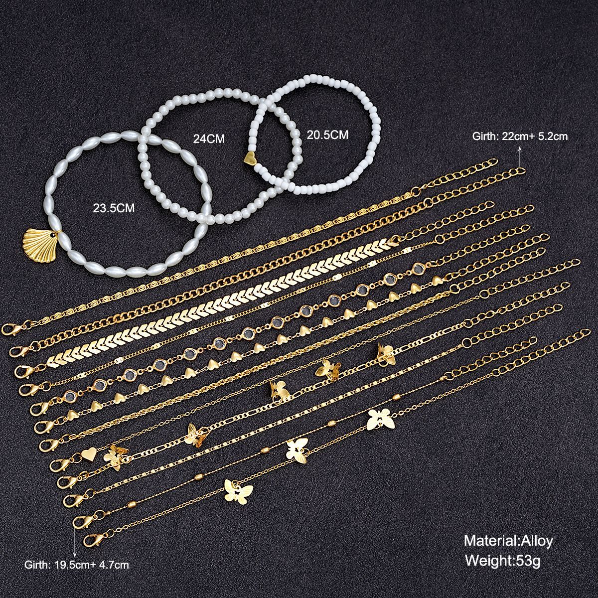 Bohemian Butterfly Anklet Set