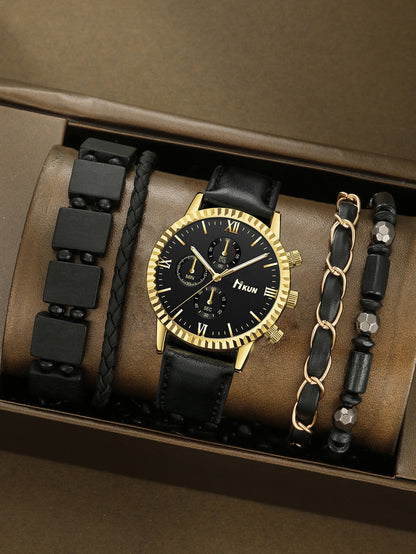 Quartz Watch Business Bracelet Set