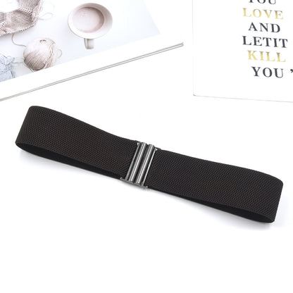 Red elastic waist seal wide belt