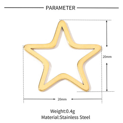 20 pcs/pack Geometric triangular round titanium steel pendant