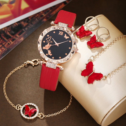 Watch Big Butterfly Jewelry Set