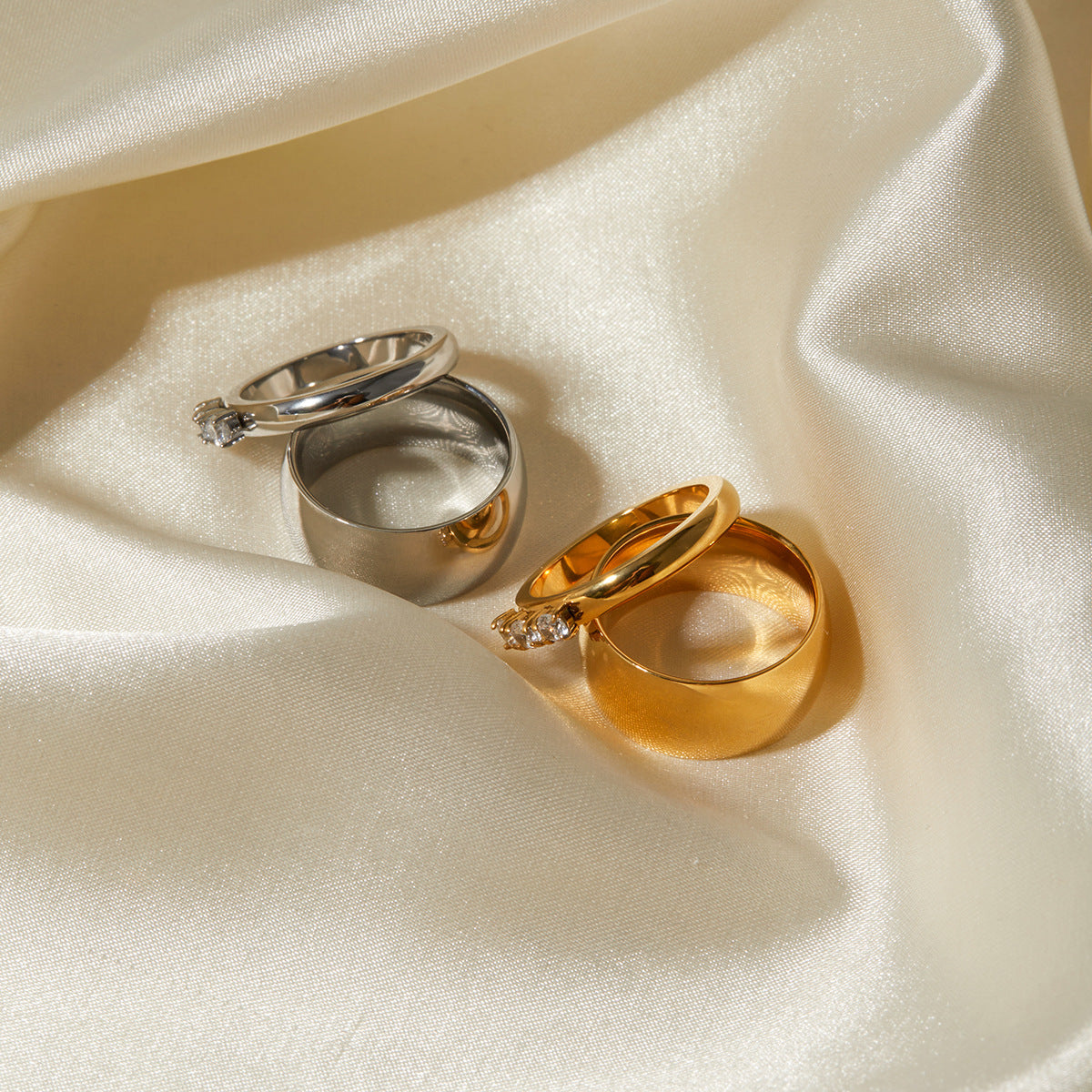 Juego de anillos en espiral simples 