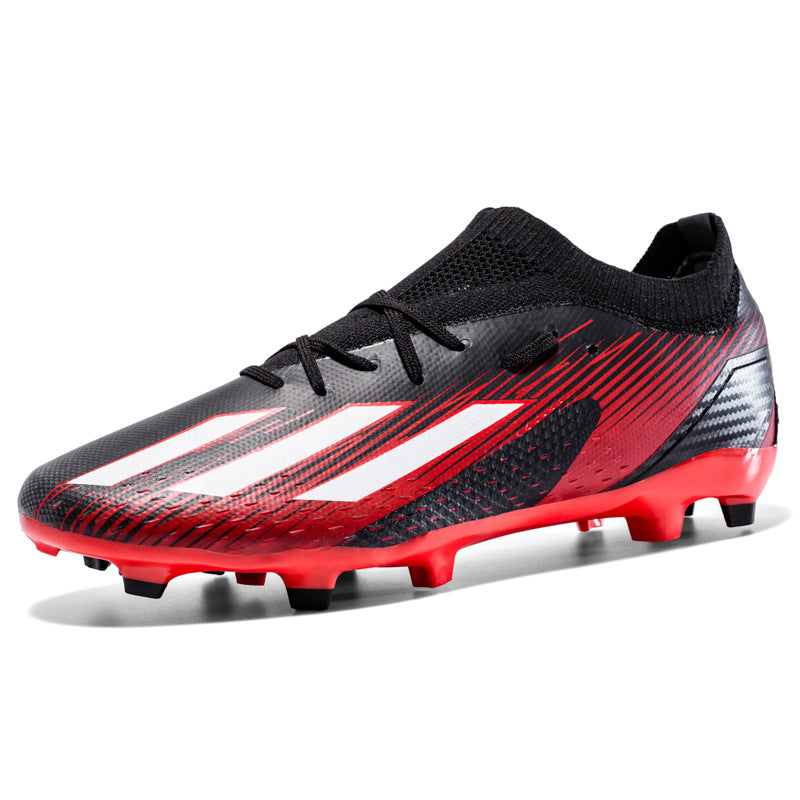 Botas de fútbol para hombre, jóvenes, AG, tacos largos, antideslizantes, duraderas, para entrenamiento 
