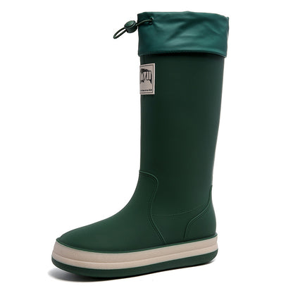 High tube rain shoes men's adult fashion