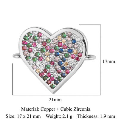 Bead butterfly copper zircon double hole accessories family pendant