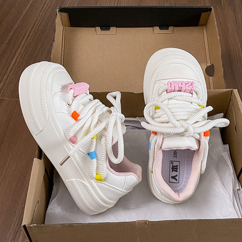 Summer new women's soft sole height-increasing sneakers