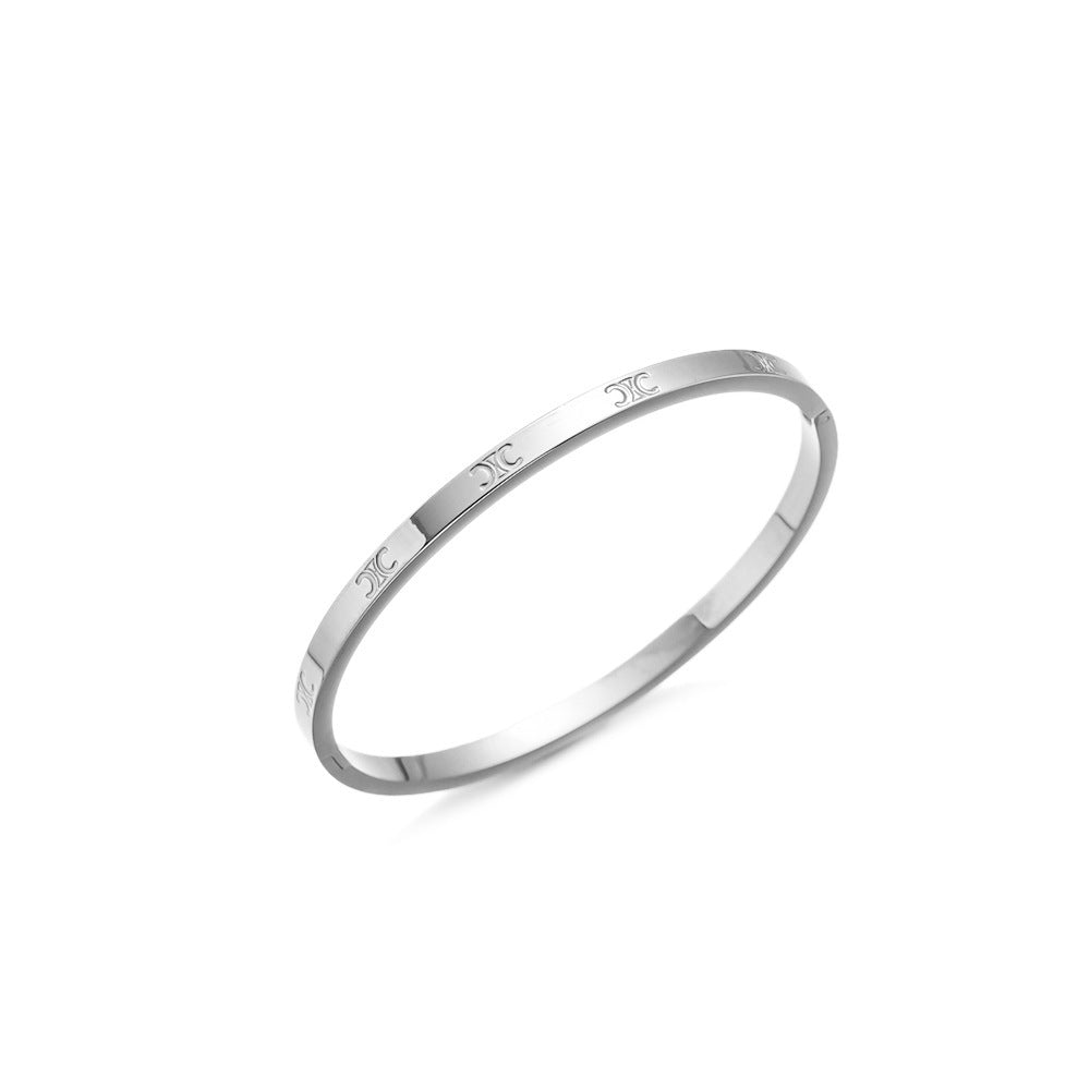 Non-Fading Titanium Steel Minimalist INS-Style Bracelet