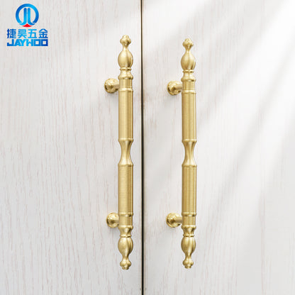 High-end wardrobe door brass handle