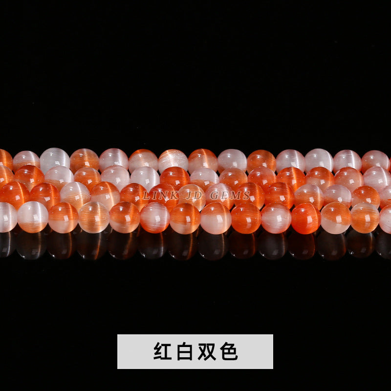 Two-color mixed-color opal round beads loose beads