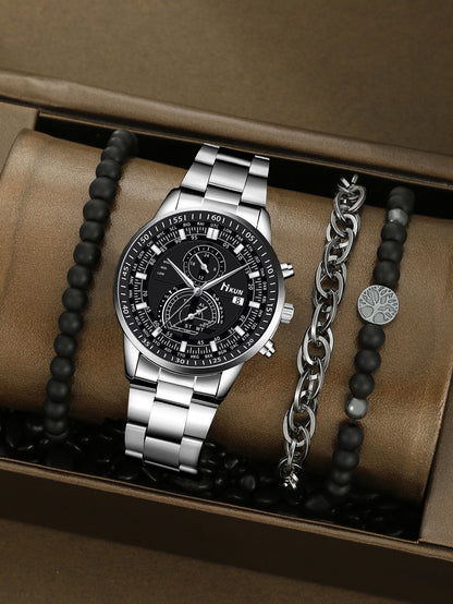 Alloy Watch Crown Beaded Turquoise Set