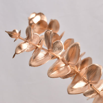 Eucalipto dorado individual, largo 49 cm, 37 hojas, parte floral 31 cm 
