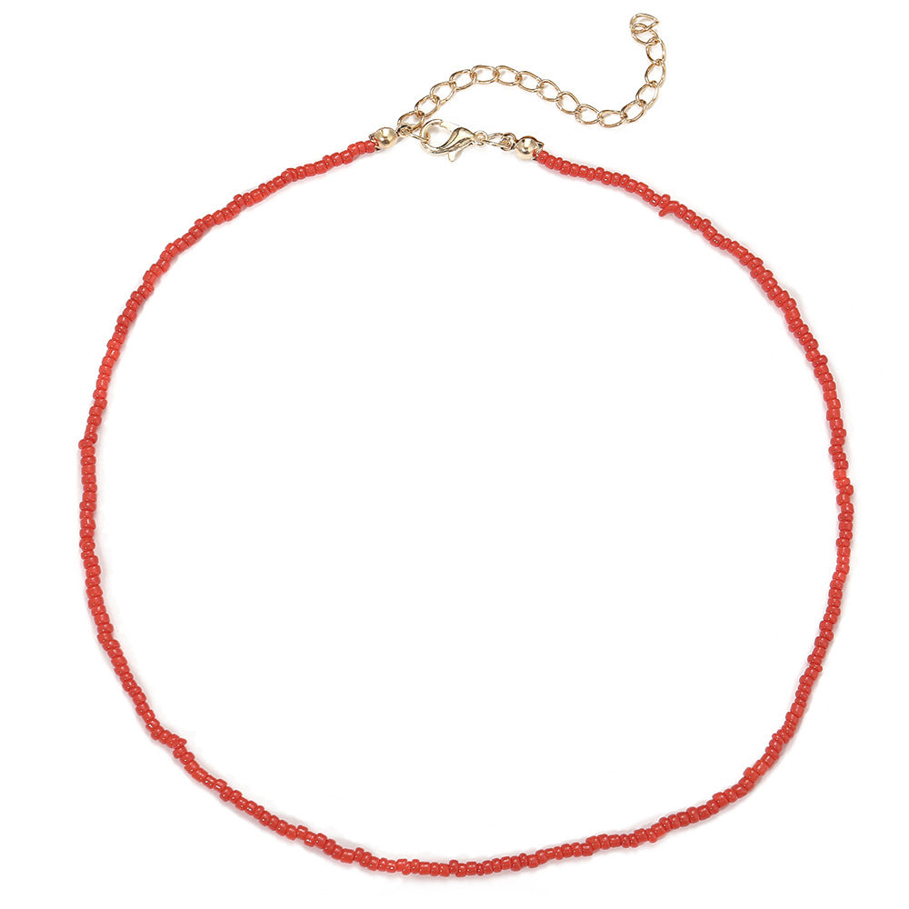 Bohemian Rice Bead Daisy Choker