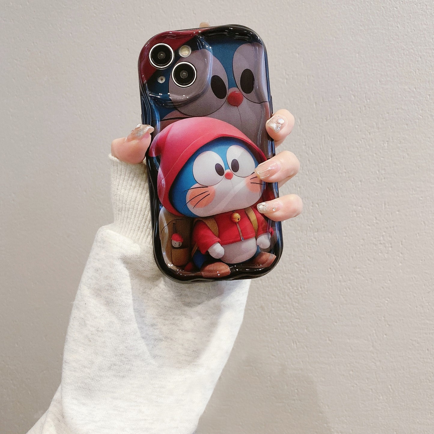Apple 15 Pro 3D Wave Cute Doraemon iPhone 12 Full Cover
