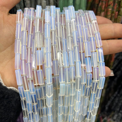 4*13mm long crystal agate cube special shaped beads