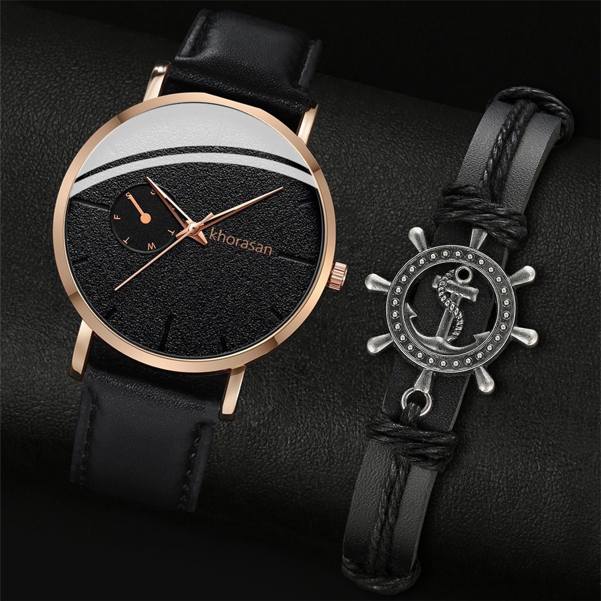Versatile men's quartz watch set