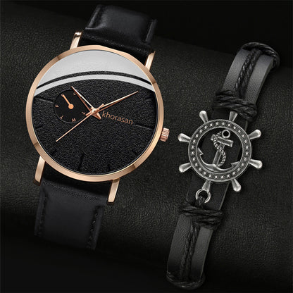 Versatile men's quartz watch set